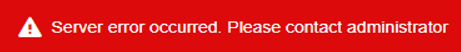 CPEdge server error message